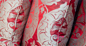 Parker and Farr Clement in Claret Damask 2